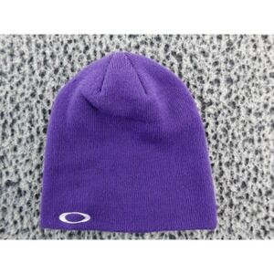 Vintage Oakley Beanie Purple Software Center Logo 90s Y2K Streetwear Skate Skull